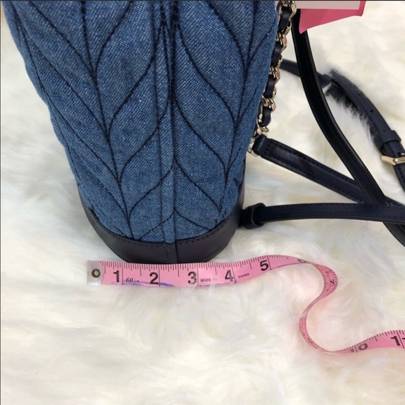 NWT Kate Spade Quilted Denim Backpack - Picture 6 of 7